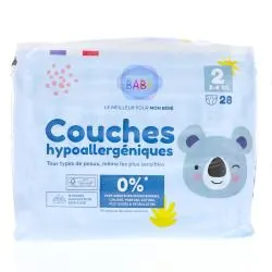 PHARMABABY Couches hypoallergéniques taille 2 - 3à6kg x28 couches