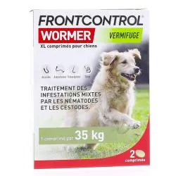 FRONTLINE Frontcontrol Wormer - Vermifuge Pour Chien XL x2 comprimés