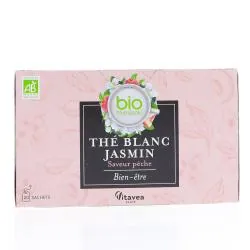 VITAVEA Thé Blanc Jasmin Saveur Pêche 20 sachets