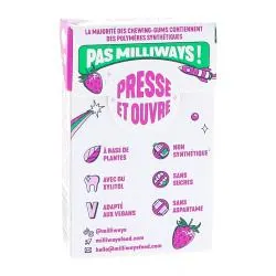 MILLIWAYS Super Natural Gum x10 goût fraise