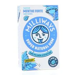 MILLIWAYS Super Natural Gum x10 goût menthe forte