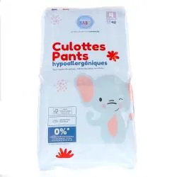 PHARMABABY Culottes Pants hypoallergéniques taille 4 - 7à18kg x42 couches