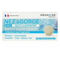 GRANIONS Nez & Gorge 2en1 x24 comprimés à sucer