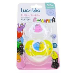 LUC ET LEA Collerette confort+ - Sucette 0-6 mois Edition limitée Barbapapa
