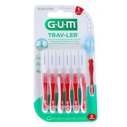 GUM Traveler - Brossettes interdentaires n°1314 Taille 1 0,8mm x6