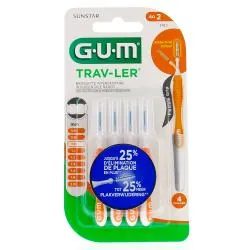 GUM Travl-er - Brossettes interdentaires n°1412 Taille 2 0.9mm x4