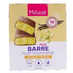 MILICAL Barre hypocalorique vanille x6
