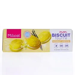 MILICAL Mon Biscuit Fourré Vanille 4 sachets de 2