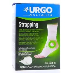 URGO Douleurs Strapping Bande Adhésive Élastique 6cmx2,5m