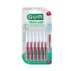 GUM Travler - Brossettes interdentaires n°1612 1.4mm x6 brossettes
