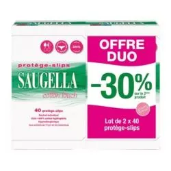 SAUGELLA Cotton touch - Protège-slips coton touch lot de 2x40 unités