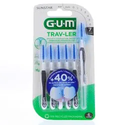 GUM Traveler brossettes interdentaires n°1619 - 2.6mm x6 brossettes