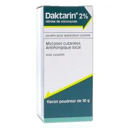 Daktarin 2% Poudre Mycose cutanée flacon poudreur de 30 g.