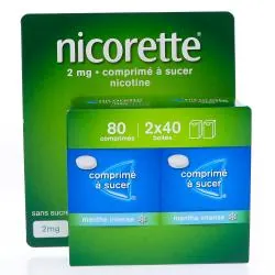 NICORETTE Menthe Intense 2mg x80 comprimés à sucer