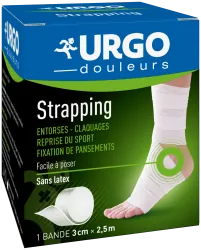 URGO Douleurs Strapping Bande Adhésive Élastique 3cm x 2,5m