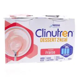 CLINUTREN Dessert 2kcal saveur Fraise 4x200g