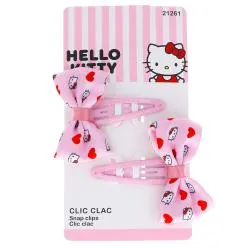 HELLO KITTY Barrettes Clic Clac x2