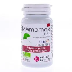 NATURAL NUTRITION Mémomax boost x60 gélules végétales