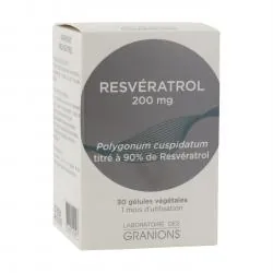 GRANIONS Resveratrol boite de 30 gélules.