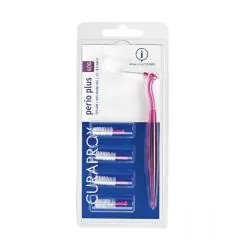 CURAPROX Perio Plus - 5 brossettes interdentaires + 1 manche n°406 rose