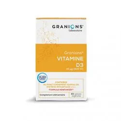 GRANIONS Vitamine D3 10µG (400 UI) boîte de 60 capsules