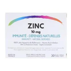 BIO RECHERCHE Zinc 10mg 30 gélules