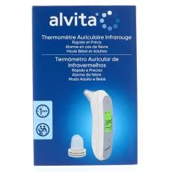 ALVITA Thermomètre Auriculaire Infra Rouge