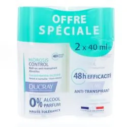 DUCRAY Hidrosis control - Roll on anti transpirant aisselles lot de 2x40ml
