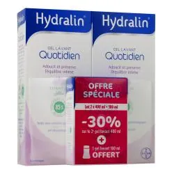 HYDRALIN Quotidien Gel lavant lot de 2x400ml + 100ml offert