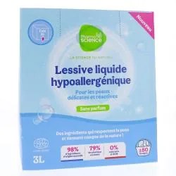 PHARMASCIENCE Lessive liquide hypoallergénique cubi de 3l
