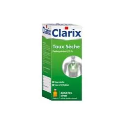 CLARIX Sirop toux sèche Pentoxyverine 0,15% 200ml