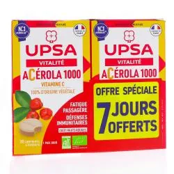 UPSA Vitalité Acérola 100 bio x30 comprimés à croquer lot de 2