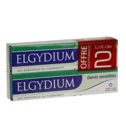 ELGYDIUM Dentifrice dents sensibles lot de 2 tubes de 75 ml