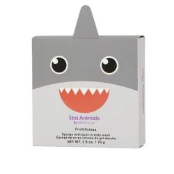 SPONGELLE Animals - Eponge pour le corps infusée de gel douche sammy shark 70g