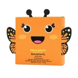 SPONGELLE Animals - Eponge pour le corps infusée de gel douche bella butterfly 70g