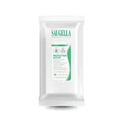 SAUGELLA Expert Protection Active - Lingettes Nettoyantes Intimes 15 Lingettes