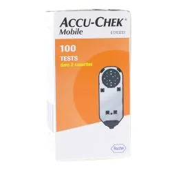 ACCU CHEK Mobile - Cassette Test pour la Détermination de la Glycémie x100