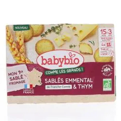 BABYBIO Sablés emmental et thym bio 72g Dès 15mois