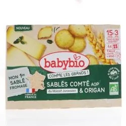 BABYBIO Sablés Comté Origan 72g Dès 15mois