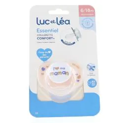LUC ET LEA Essentiel collerette confort+ - Sucette 6-18 mois j'aime ma maman