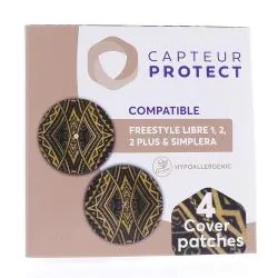 CAPTEUR PROTECT Patchs pour Capteur de Glycémie Freestyle Libre x4 tatoo