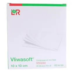 LOHMAN & RAUSHER Vliwasoft - Compresses de Gaze Non tissées Stériles 10 x 10 cm 10 sachets