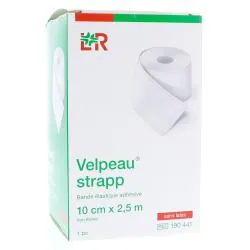 VELPEAU STRAPP Bande De Compression Adhésive élastique 10cm x 2,5m