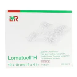 LOHMANN & RAUSCHER Lomatuell H Tulle gras vaseliné 10x10 cm Boite de 10