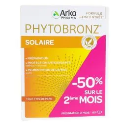 ARKOPHARMA Phytobronz préparateur solaire lot de 2 x 30 capsules (-50% sur le 2ème mois)