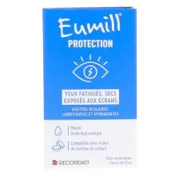 EUMILL Protection Gouttes Occulaires yeux fatigués, secs, exposés aux écrans 10ml
