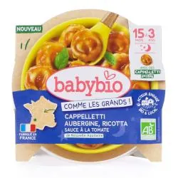 BABYBIO Comme les grands - Cappelletti Aubergine Ricotta & sauce tomate dès 15 mois 190g