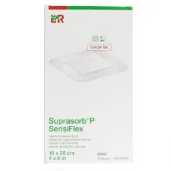 LOHMANN & RAUSHER Suprasorb P SensiFlex Pansement Hydrocellulaire Siliconé x10 10 x 20 cm border lite
