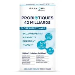 GRANIONS Probiotiques - Flore Intestinale 40 gélules