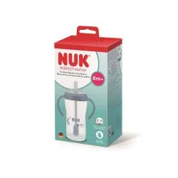 NUK Perfect Match - Tasse d'apprentissage paille Bleu 0-9 mois 260ml